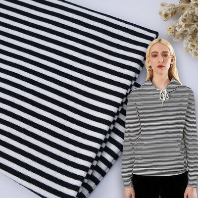 Dureble And Soft Comfortable Skin-Friendly Striped Knit Fabric For Casual T-Shirt