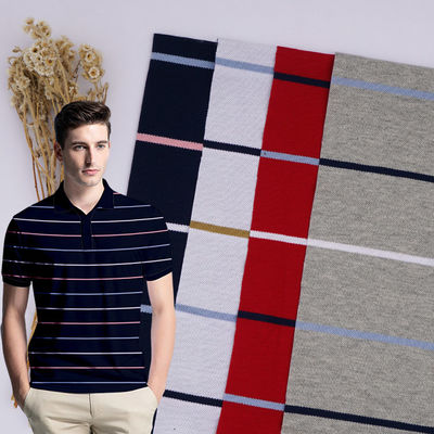 Comfortable Good Texture  Fashionable Striped Material Fabric For Polo Shirt