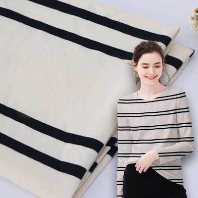 Double Yarn Comfortable Environmentally Friendly Healthy Striped Cotton Fabric For Long Sleeve Clothes