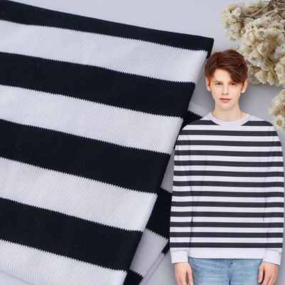 Breathable And Durble Sweat-Absorbent Striped Knit Fabric For Polo Shirt