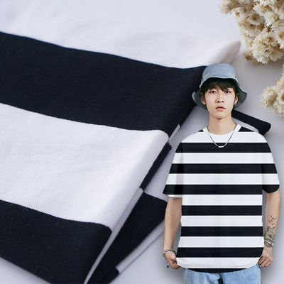Breathable And Smooth Soft Clear Texture Striped Knit Fabric For Tracksuit