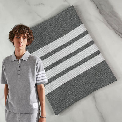 Soft And Breathable Striped Cotton Fabric For T-Shirt With Elastic Fiber For Perfect Fit
