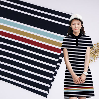Skin-Friendly And Soft Wear-Resistant Striped Knit Fabric For Casual Wear