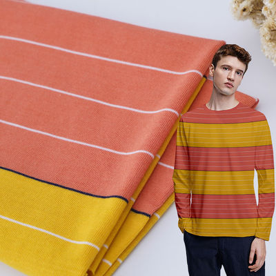 Moisture Wicking And Healthy And Breathable Striped Knit Fabric For Casual Wear