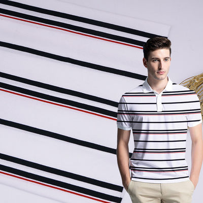 Soft And Moisture-Absorbent And Smooth Striped Knit Fabric For Casual Wear