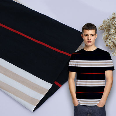 Breathable And Healthy Smooth Comfortable Striped Material Fabric For Casual Wear