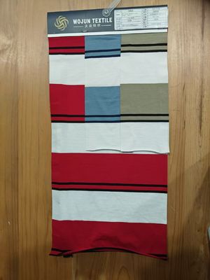 Not Easy To Deform And Breathable And Elastic Striped Knit Fabric For T-Shirt