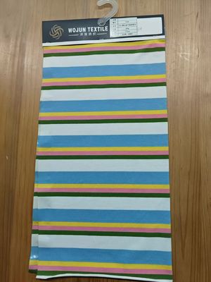 Knit Tightly And Breathable And  Elastic Striped Material Fabric For T-Shirt