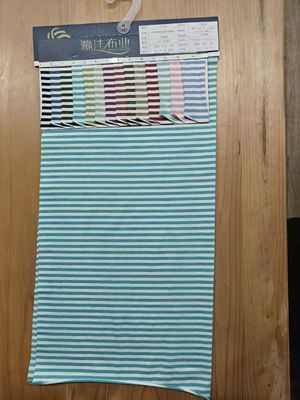 Easy To Care For And Durable And Skin-Friendly Striped Knit Fabric For T-Shirt
