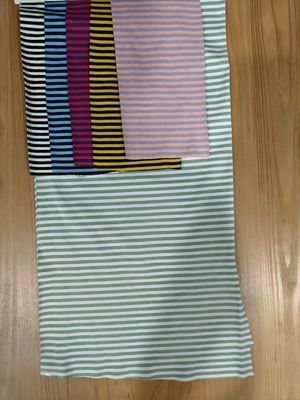 Comfortable And Hygroscopic Soft Durable Striped Knit Fabric For T-Shirt