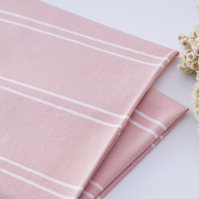 Soft And Smooth Breathable Striped Knit Fabric For T-Shirt 40S Yarn Count