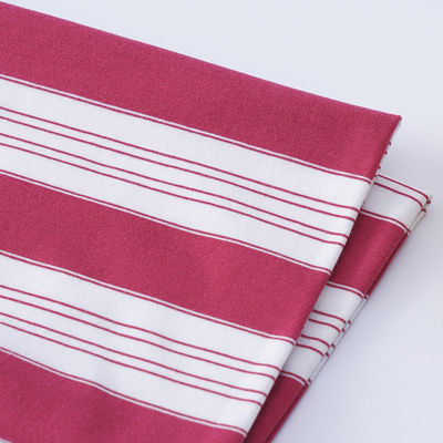 Healthy And Smooth Strong Durable Natural Striped Knit Fabric For T-Shirt