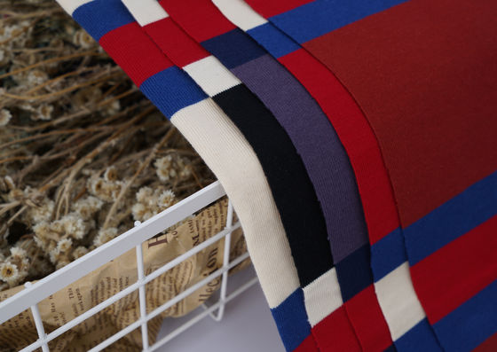 Environmentally Friendly Sustainable Sweat-Absorbing Striped Material Fabric For Casual Wear