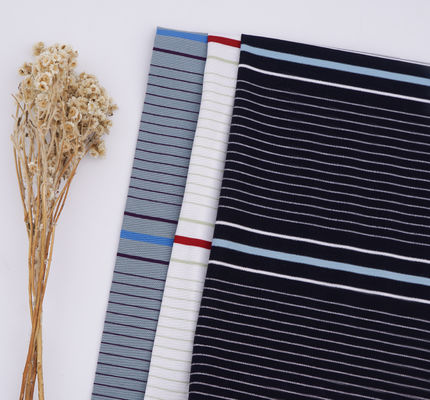 Simple Beautiful Durble Fashionable Skin-Friendly Striped Material Fabric For T-Shirt