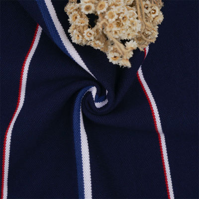 Durable And High Quality Not Easy To Deform Striped Knit Fabric For Polo Shirt