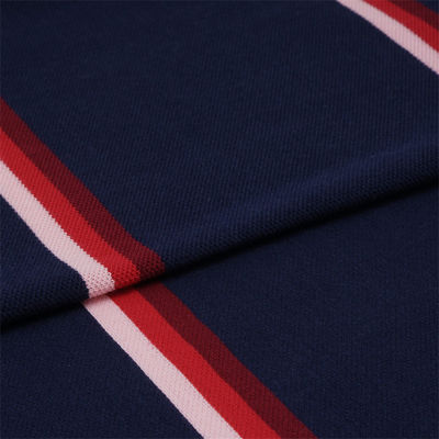 Good Texture Breathable Durable And Wear-Resistant Striped Knit Fabric For Polo Shirt