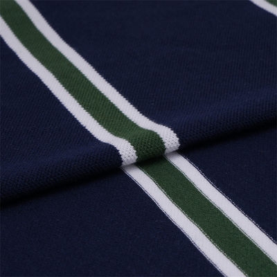 Good Texture Breathable Durable Wear-Resistant Striped Knit Fabric For Polo Shirt