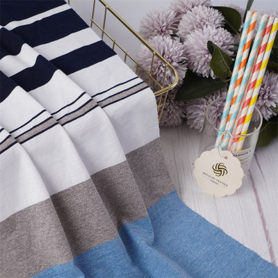 Breathable Elasticity Soft Fashionable Skin-Friendly Classic Striped Knit Fabric For T-Shirt