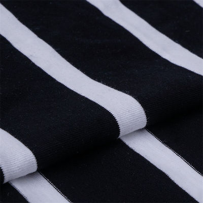 Breathable And Sweat-Absorbent Durble And Smooth Striped Knit Fabric For Casual Wear