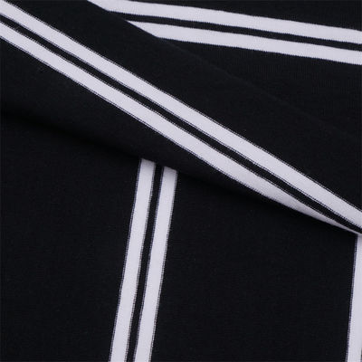 Smooth Skin-Friendly And Natural  Not Easy To Deform Striped Knit Fabric For Polo Shirt