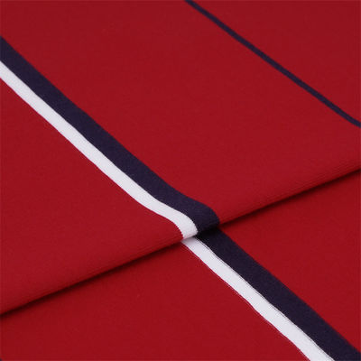 Easy To Care For And Breathable Wear-Resistant And Durable Striped Knit Fabric For Polo Shirt