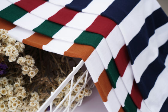 Breathable Sweat-Absorbent Wear-Resistant Striped Knit Fabric For T-Shirt