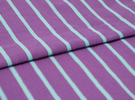 Natural Pure Cotton Skin-Friendly Fashionable Striped Knit Fabric For T-Shirt
