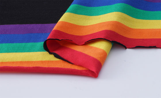 Comfortable And Stylish Natural Skin-Friendly Striped Material Fabric For T-Shirt