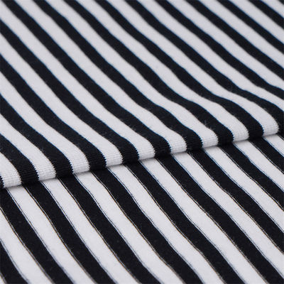 Comfortable And Breathable Skin-Friendly Striped Knit Fabric For Casual Wear