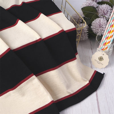 Comfortable And Healthy Skin-Friendly Striped Knit Fabric For Casual Wear