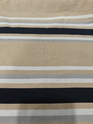 Durable Comfortable Good Feel Striped Material Fabric For Polo Shirt