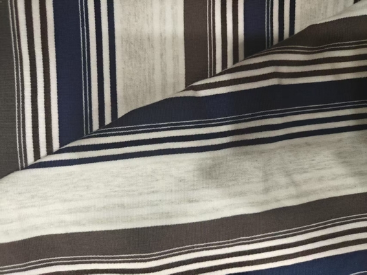 Good price Breathable Heavy Weight Striped Knit Fabric 95% Cotton 5% Spandex online