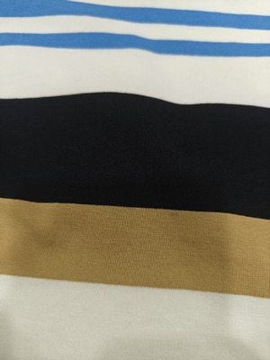 Good price 40S Cotton Spandex Striped Knit Fabric for T-Shirts online