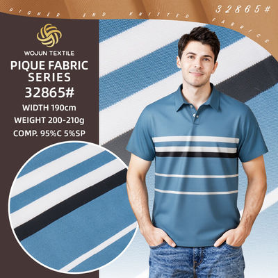 Good price Sweat-Absorbent And Breathable And Healthy And Comfortable Striped Knit Fabric For Polo Shirt online