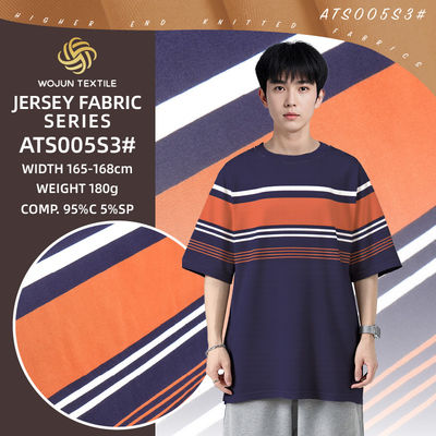 Good price Healthy And Comfortable And smoothHealthy Striped Knit Fabric For T-Shirt online