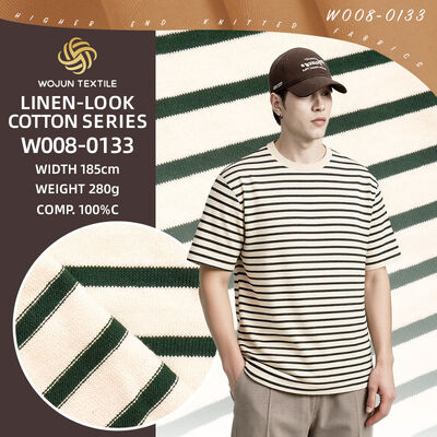 Good price Healthy And Comfortable And High-Quality Soft Striped Knit Fabric Breathable For Casual Wear online