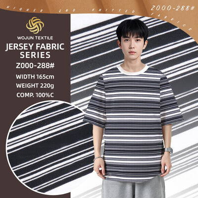 Good price Crisp Yet Soft, Delicate And Breathable And Striped Knit Fabric Breathable For T-Shirt online