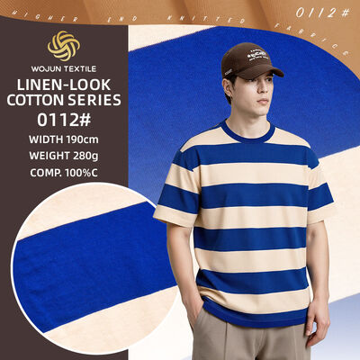 Good price Skin-Friendly And Durable And Washable Stylish Striped Knit Fabric  For T-Shirt online