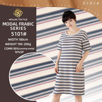 Good price Comfortable And Healthy And Durable And Smooth Striped Knit Fabric  For T-Shirt Homewear online