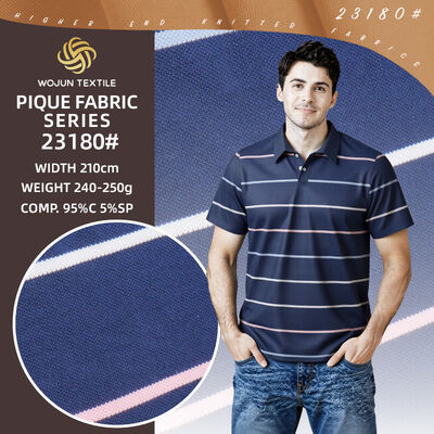 Elastic And Comfortable And High Quality Natural Cotton Pique Fabric For Polo Shirt