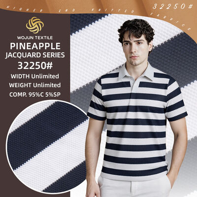 Good price Crisp And Breathable Breathable And Healthy Striped Material Fabric For Polo Shirt online