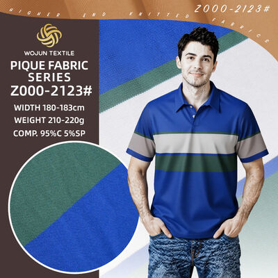 Good price Wear-Resistant , Breathable And Comfortable Striped Knit Fabric For Polo Shirt online