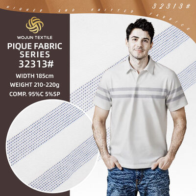 Good price Breathable And Comfortable， Wrinkle-Resistant  High Quality Striped Knit Fabric For Polo Shirt online
