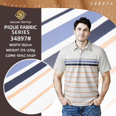 Good price Good Texture,  High Quality Durble And Breathable Striped Knit Fabric For Polo Shirt online