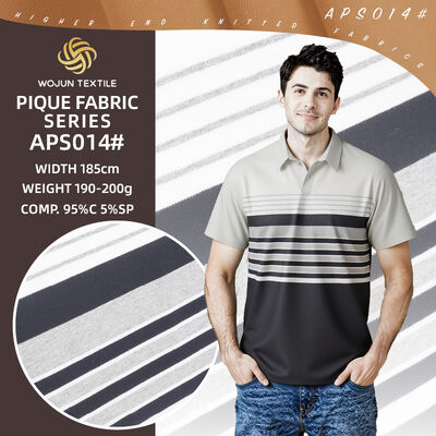 Good price Good Texture,  High Quality Durble And Breathable Striped Knit Fabric For Polo Shirt online