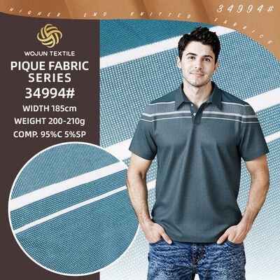 Breathable And Comfortable Elasticity Striped Knit Fabric For Polo Shirt