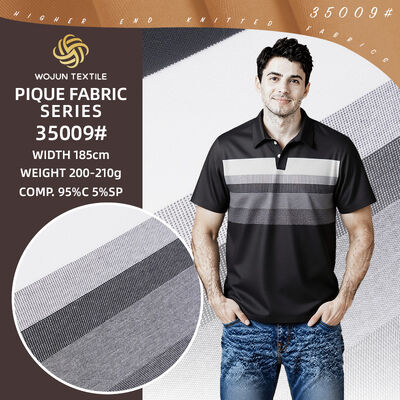 Good price Wear-Resistant And Comfortable Healthy Striped Knit Fabric For Polo Shirt online