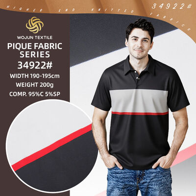 Good price Breathable And Comfortable, Moisture-Absorbing Striped Knit Fabric For Polo Shirt online
