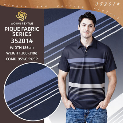 Good price Striped Cotton Pique Fabric: 185cm Wide Stretch for Modern Preppy online