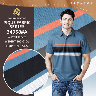 Good price Custom Striped Cotton Pique Fabric for Bespoke Designer Collections online